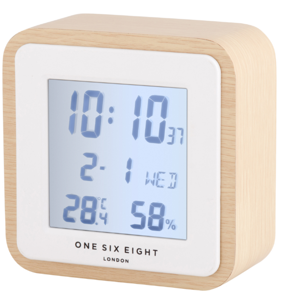 DIGITAL Square Wooden Alarm Clock | Maisy & Co